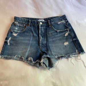 Zara Midrise Demin Shorts